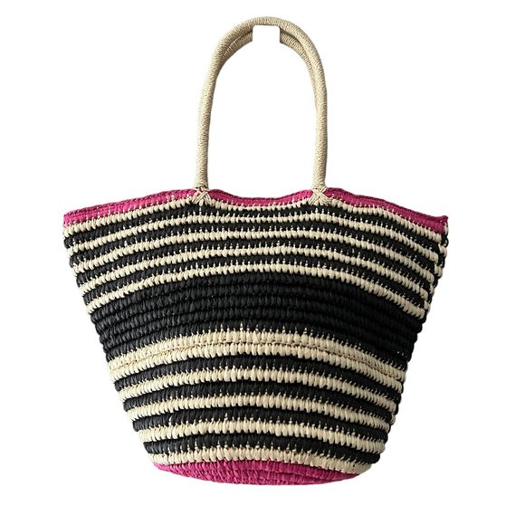 🆕 Straw Studios Striped Shoulder Bag